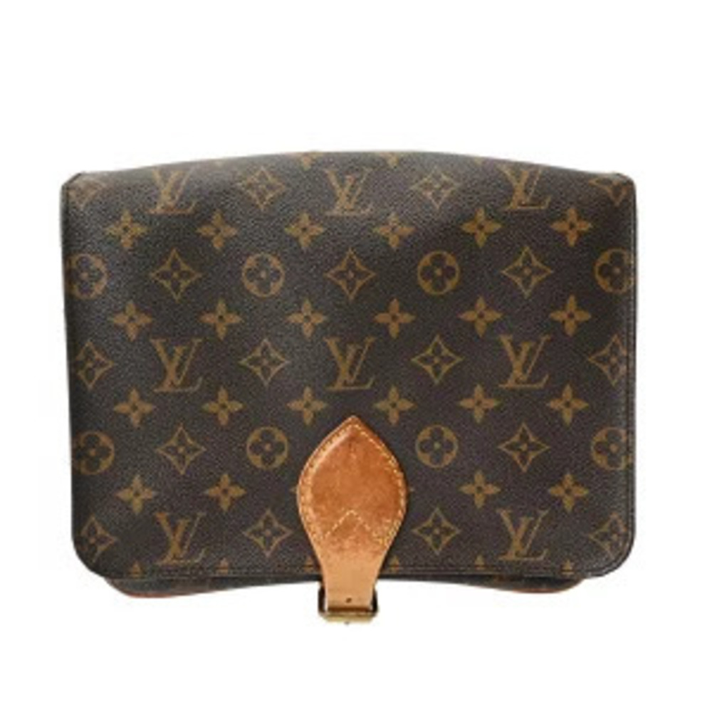 Louis Vuitton Monogram Cartouchiere Brown Canvas Shoulder Bag